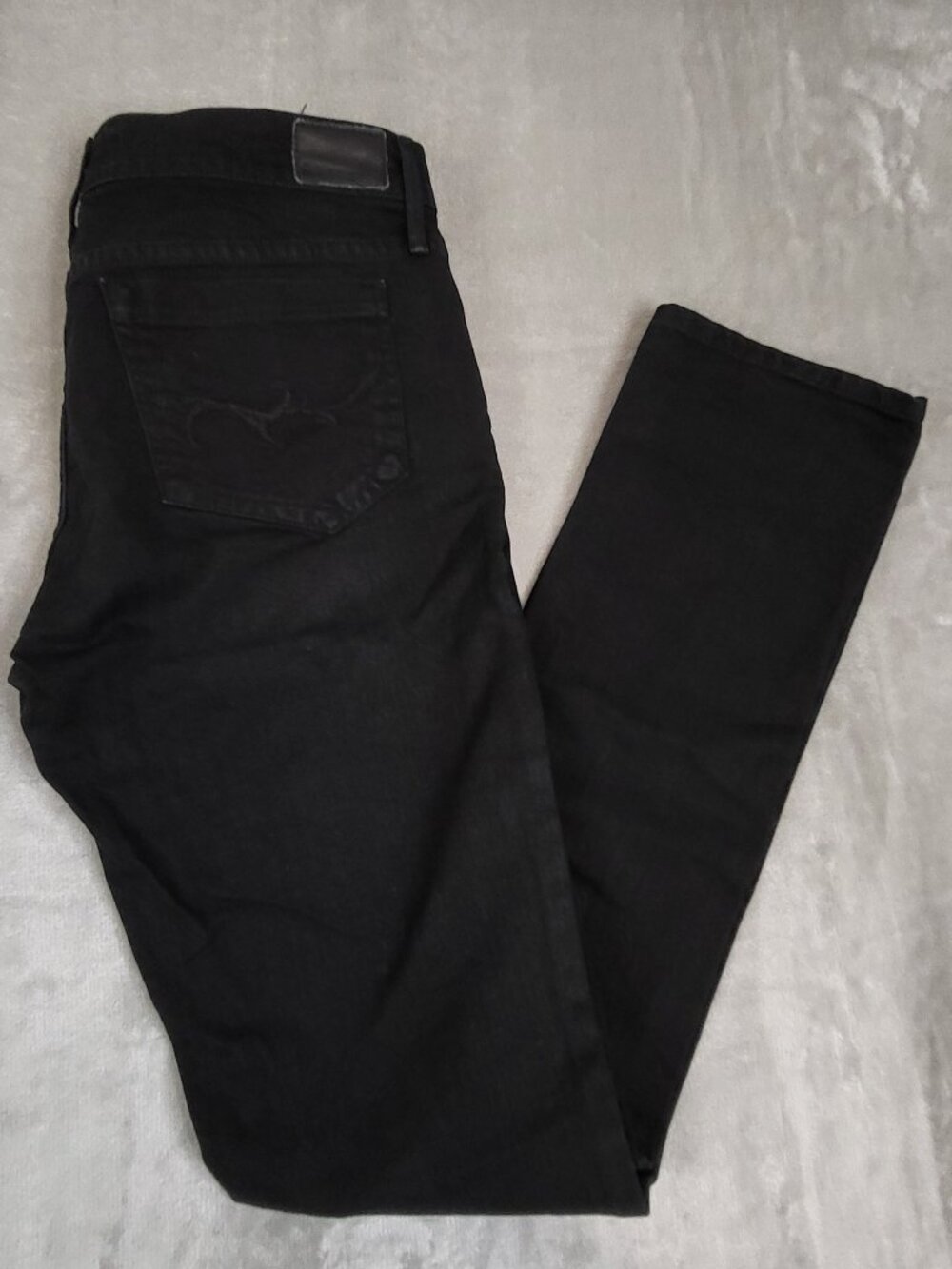 Goldsign Black Straight Leg Jeans Women's Size 30 Made in USA Stretch Premium